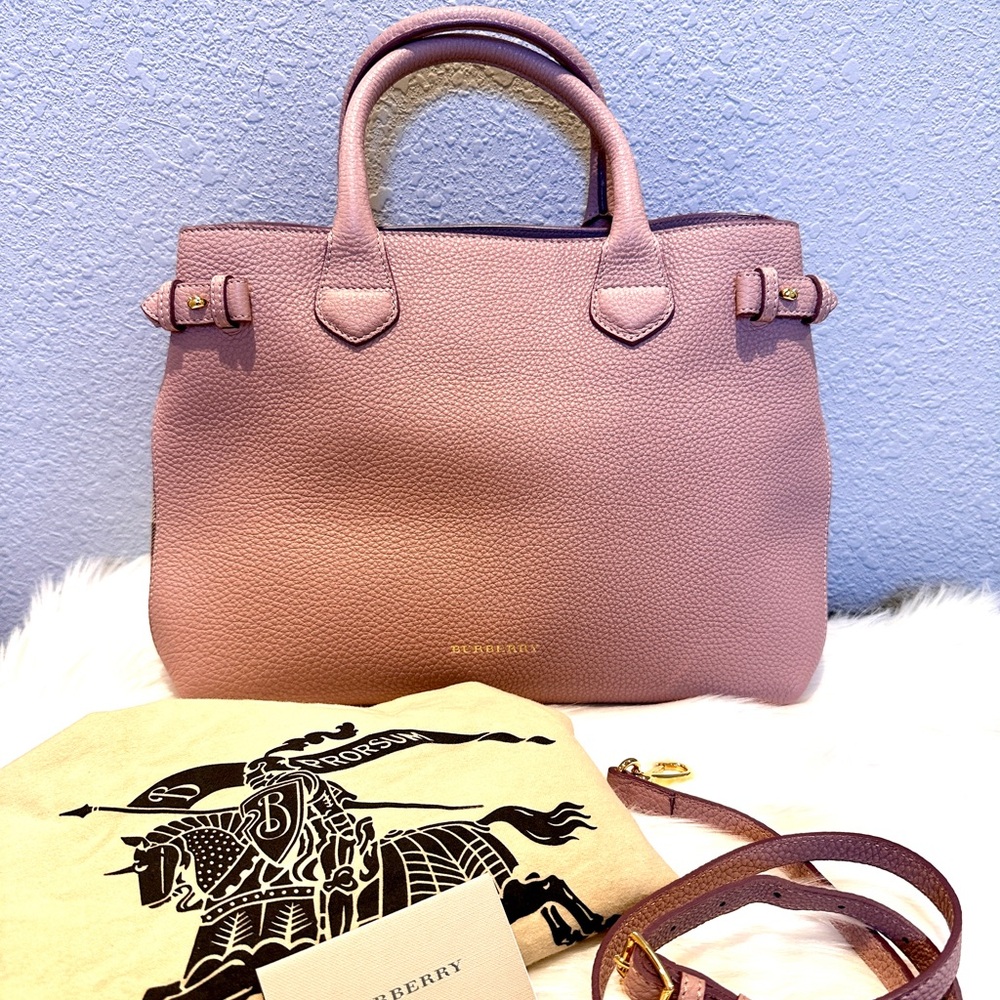 NEW Burberry Banner Medium Tote Bag In Pink